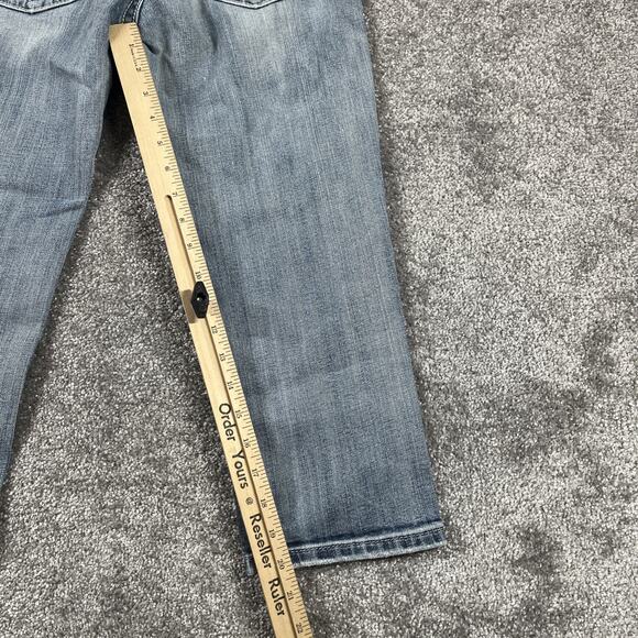 Miss Me Capri Jeans Womens 30 Y2K Angel Wings Embellished Distressed (Sz Tag 28) - Picture 11 of 12